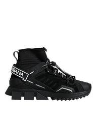 Dolce & Gabbana Black Sorrento Socks Logo Sneakers Shoes -   -  Dolce & Gabbana.