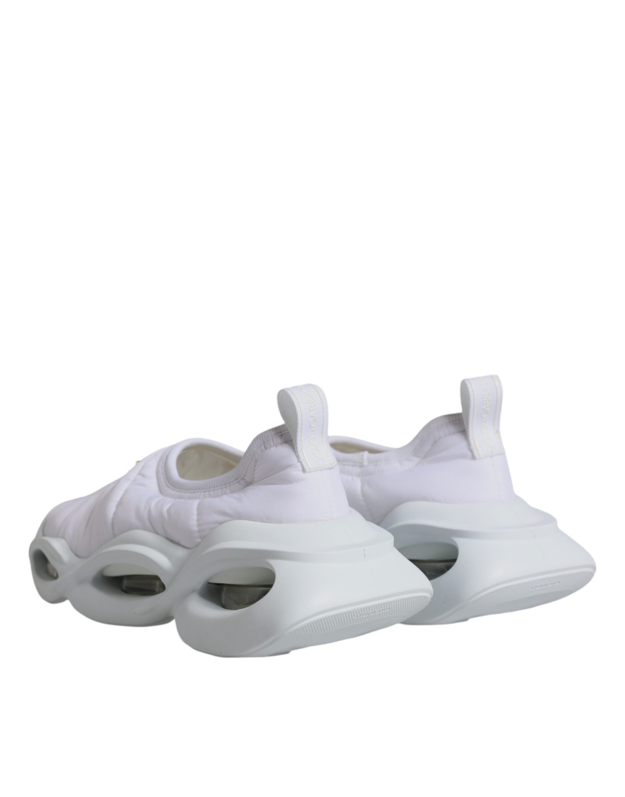 Dolce & Gabbana White Padded Fabric Low Top Sneakers Shoes -   -  Dolce & Gabbana.