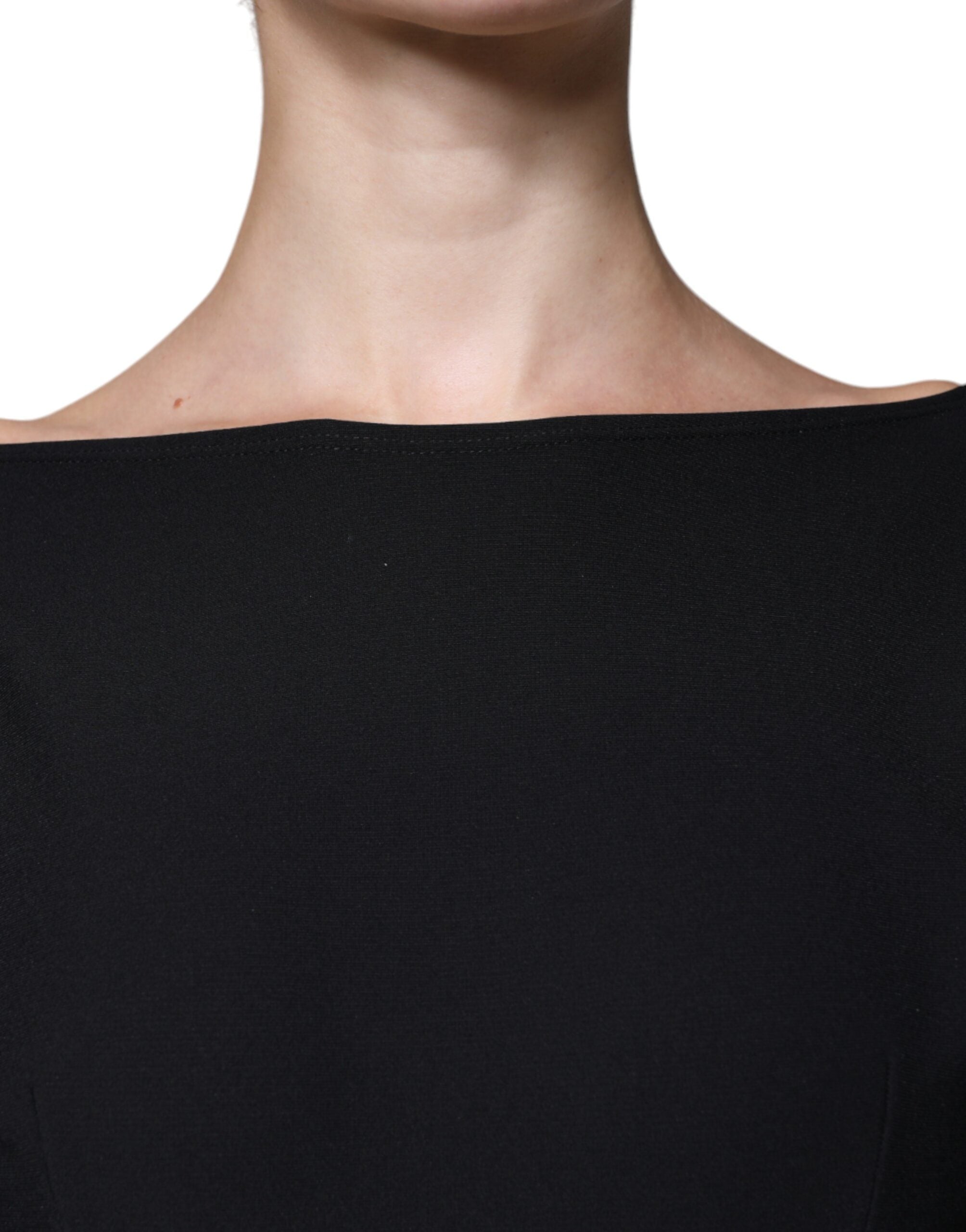 Dolce & Gabbana Black Viscose Cut Out A-line Long Sleeves Mini Dress -   -  Dolce & Gabbana.