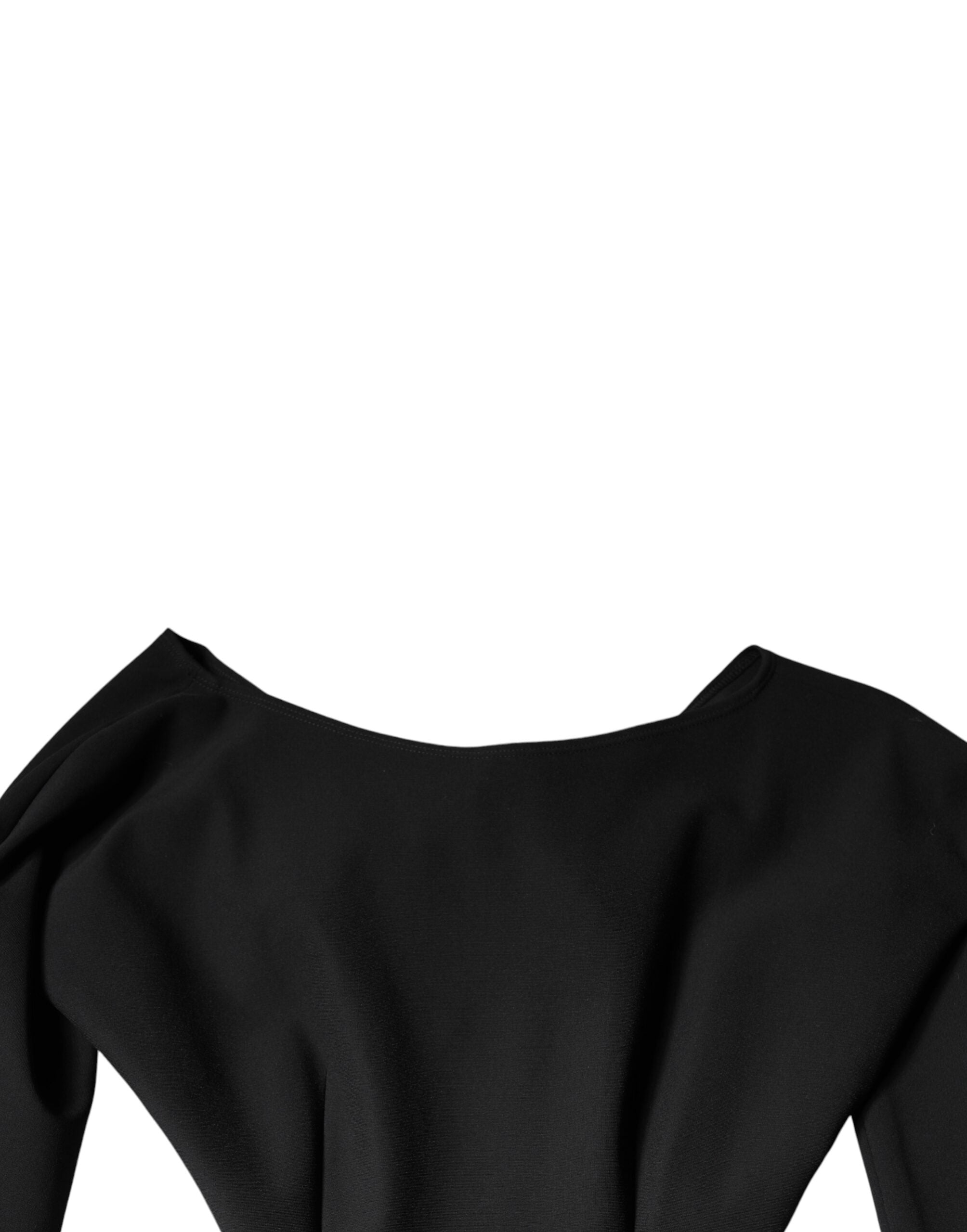Dolce & Gabbana Black Viscose Cut Out A-line Long Sleeves Mini Dress -   -  Dolce & Gabbana.