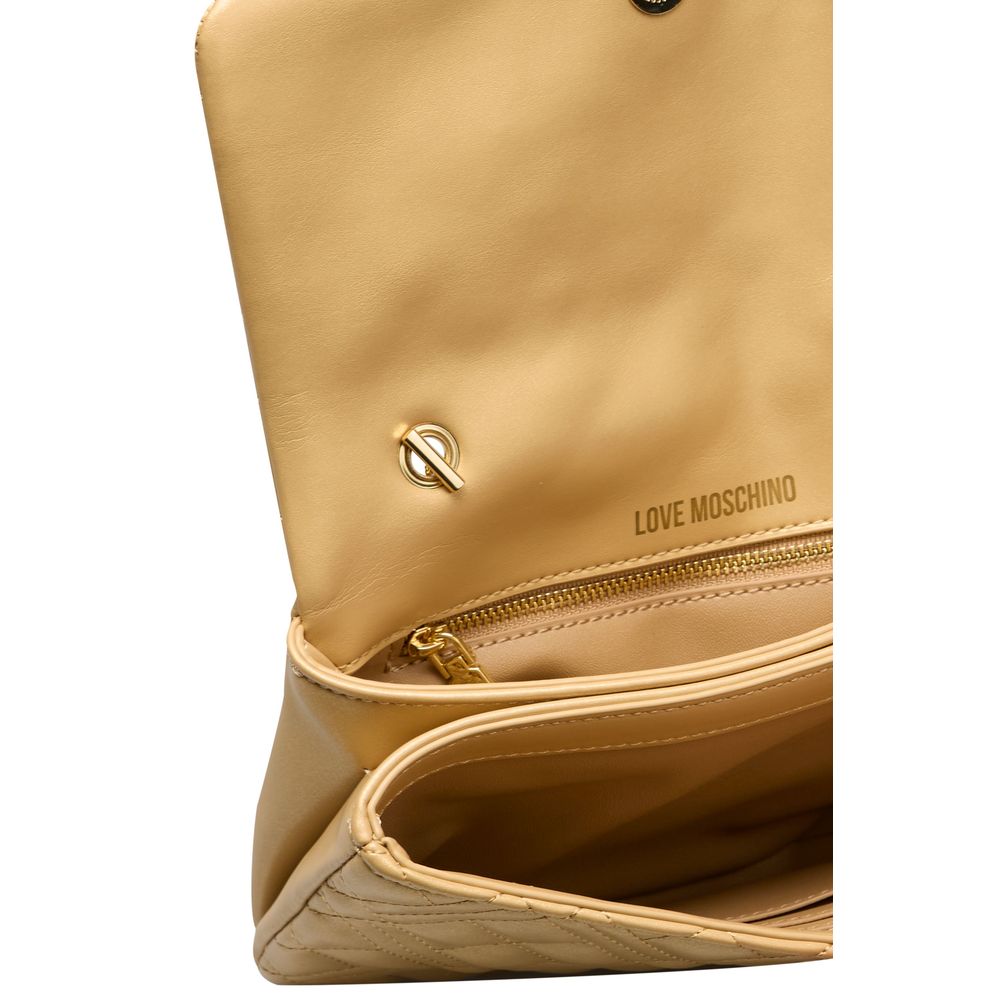 Love Moschino Gold Polyethylene Women Crossbody Bag -  Luxury Cross Body Bag for Women -  Love Moschino.