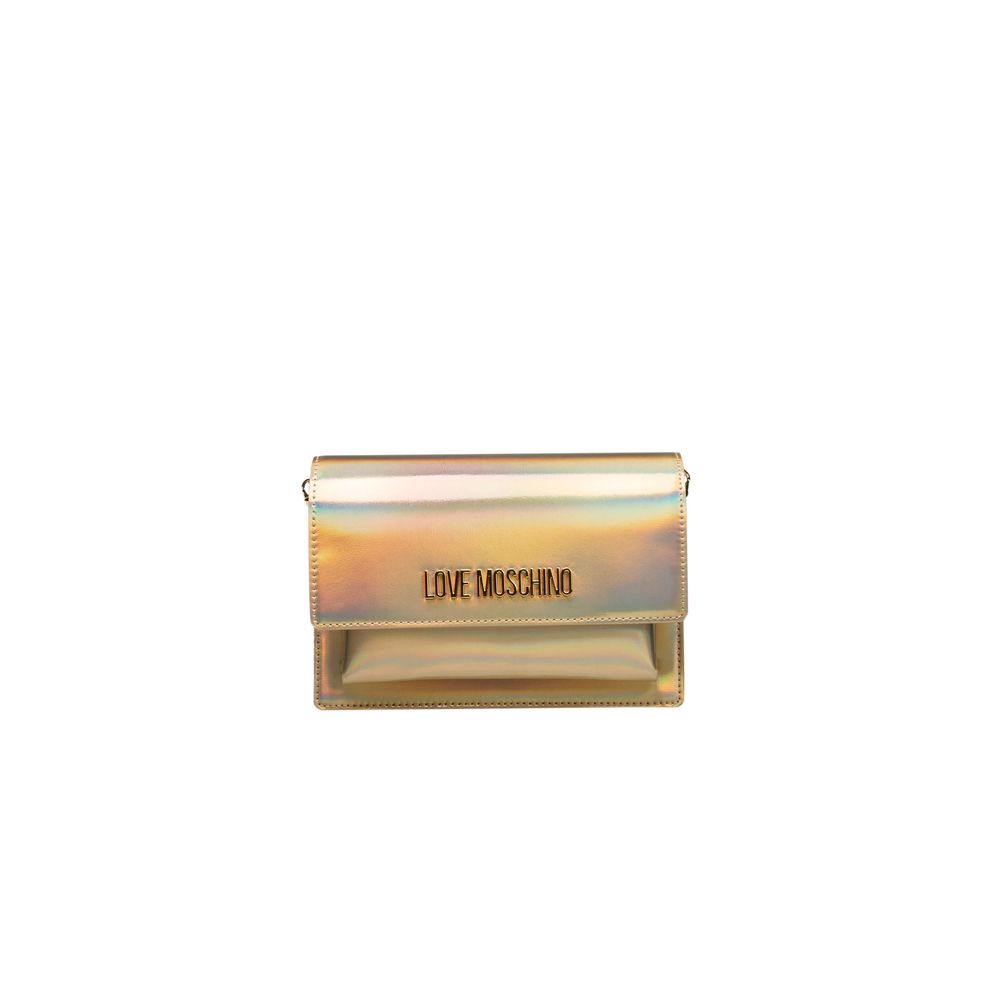 Love Moschino Gold Polyethylene Women Crossbody Bag -  Luxury Cross Body Bag for Women -  Love Moschino.