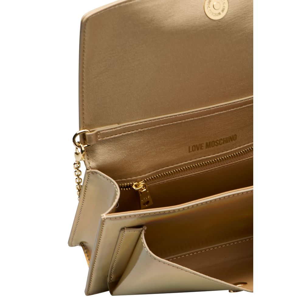 Love Moschino Gold Polyethylene Women Crossbody Bag -  Luxury Cross Body Bag for Women -  Love Moschino.