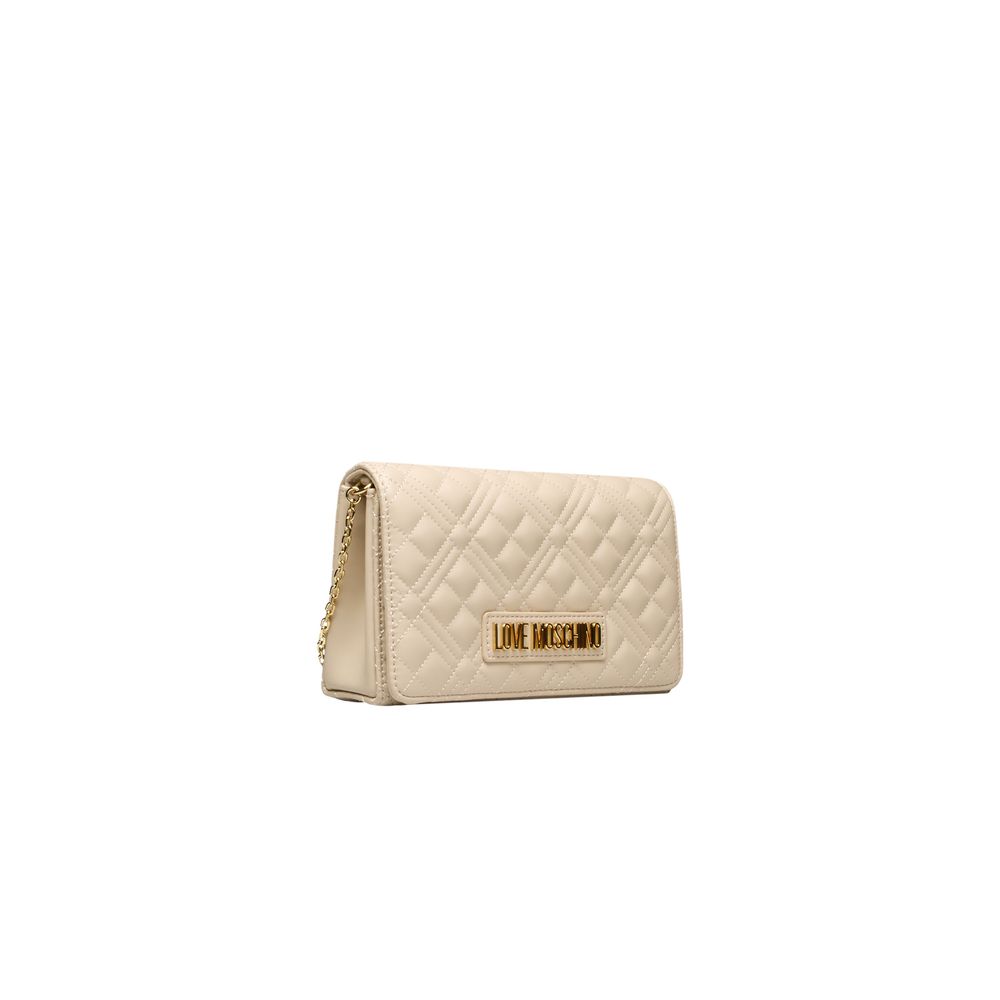 Love Moschino Beige Polyethylene Women Crossbody Bag -  Luxury Cross Body Bag for Women -  Love Moschino.