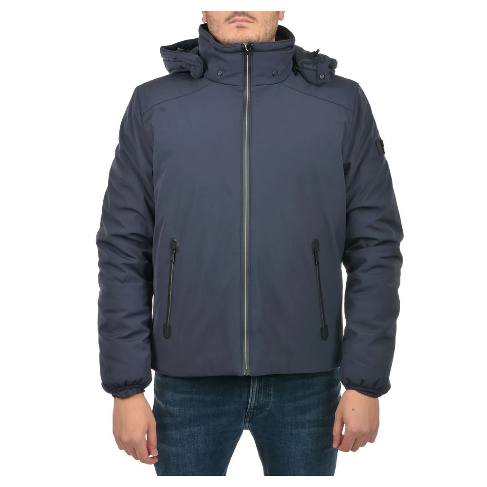 Yes Zee Blue Nylon Jacket -   -  Yes Zee.