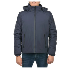 Yes Zee Blue Nylon Jacket -   -  Yes Zee.