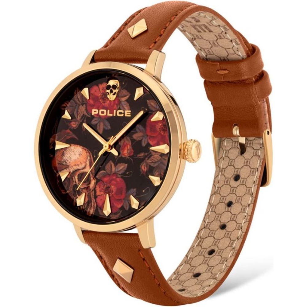 Police Brown Leather Watch -   -  Police.
