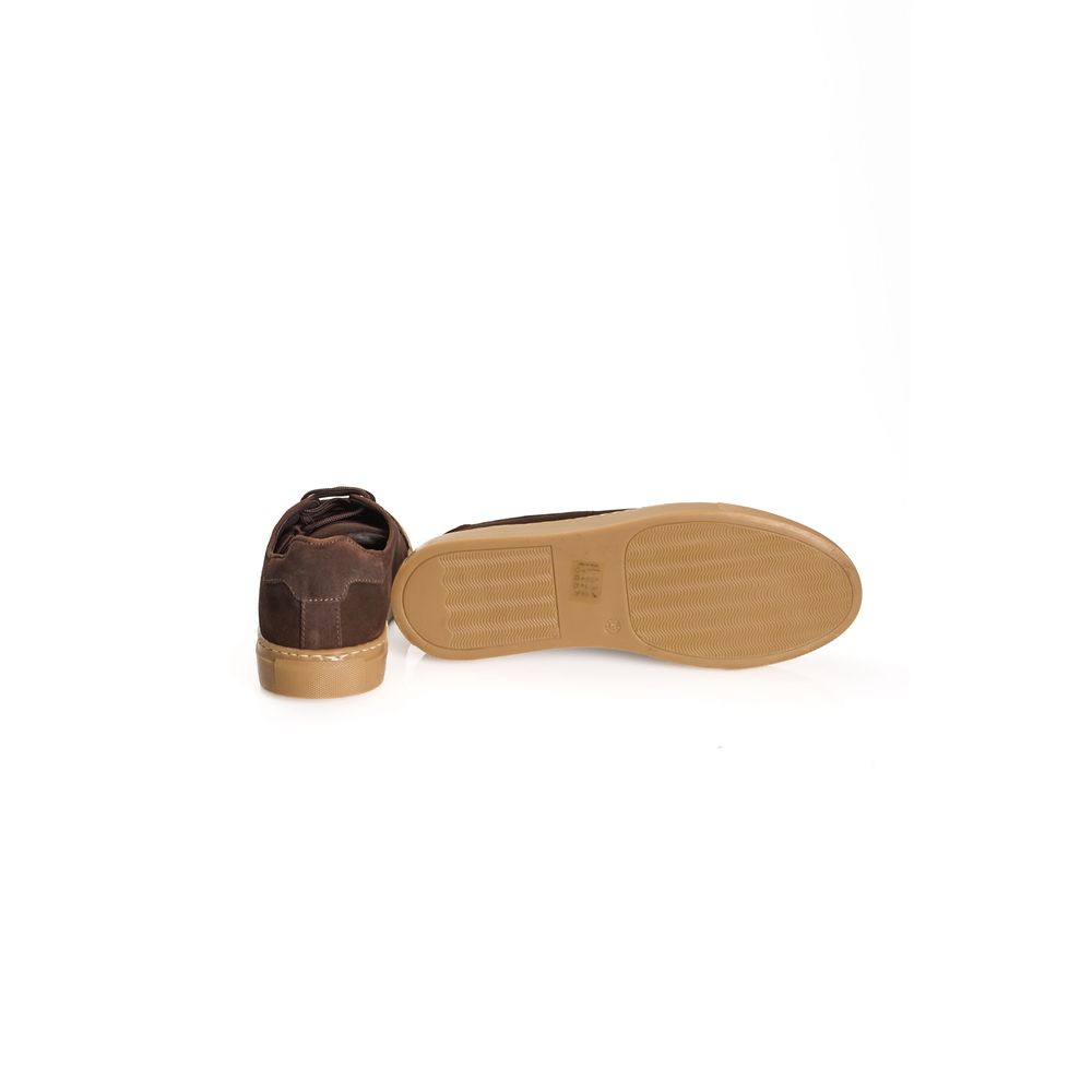 Roberto Pepe Luxury Brown Calfskin Men Sneaker -   -  Roberto Pepe Luxury.