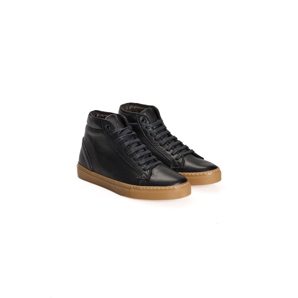 Roberto Pepe Luxury Black Calfskin Men Sneaker -   -  Roberto Pepe Luxury.
