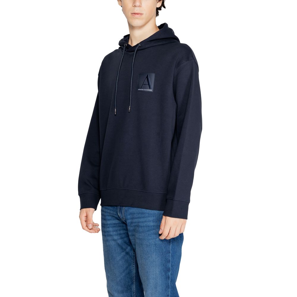 Armani Exchange Blue Cotton Hoody -   -  Armani Exchange.