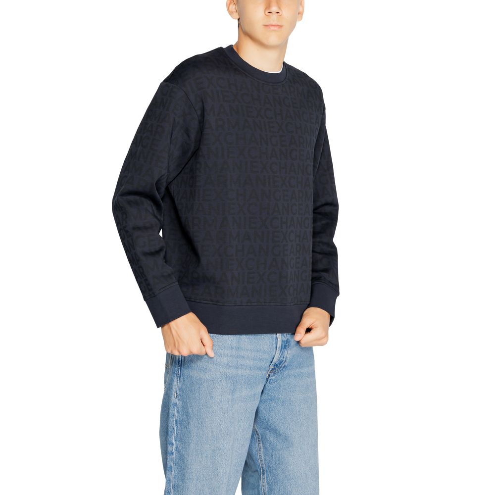Armani Exchange Blue Cotton Sweatshirt -   -  Armani Exchange.