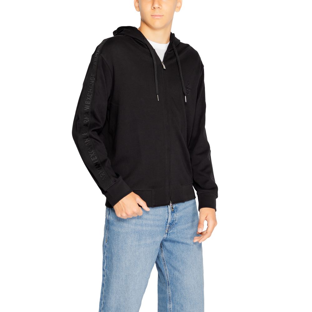 Armani Exchange Black Cotton Hoody -   -  Armani Exchange.