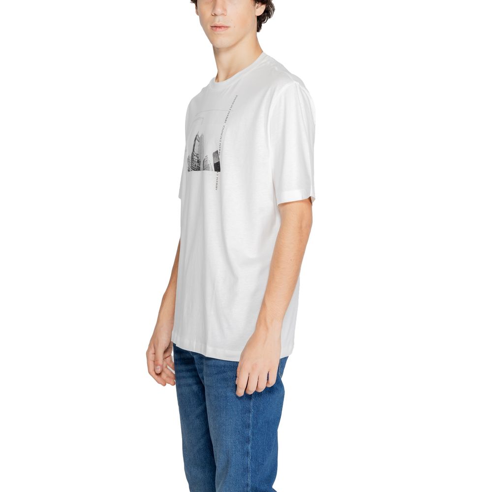 Armani Exchange White Cotton T-Shirt -   -  Armani Exchange.
