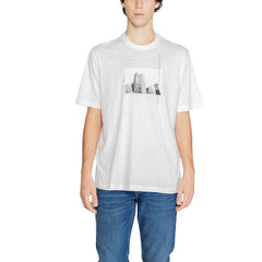 Armani Exchange White Cotton T-Shirt -   -  Armani Exchange.