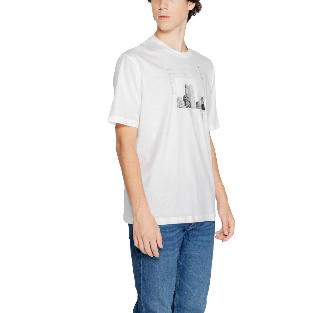 Armani Exchange White Cotton T-Shirt -   -  Armani Exchange.