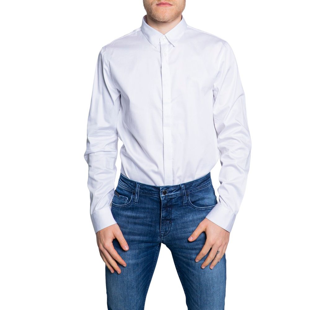 Armani Exchange White Cotton Shirt -   -  Armani Exchange.