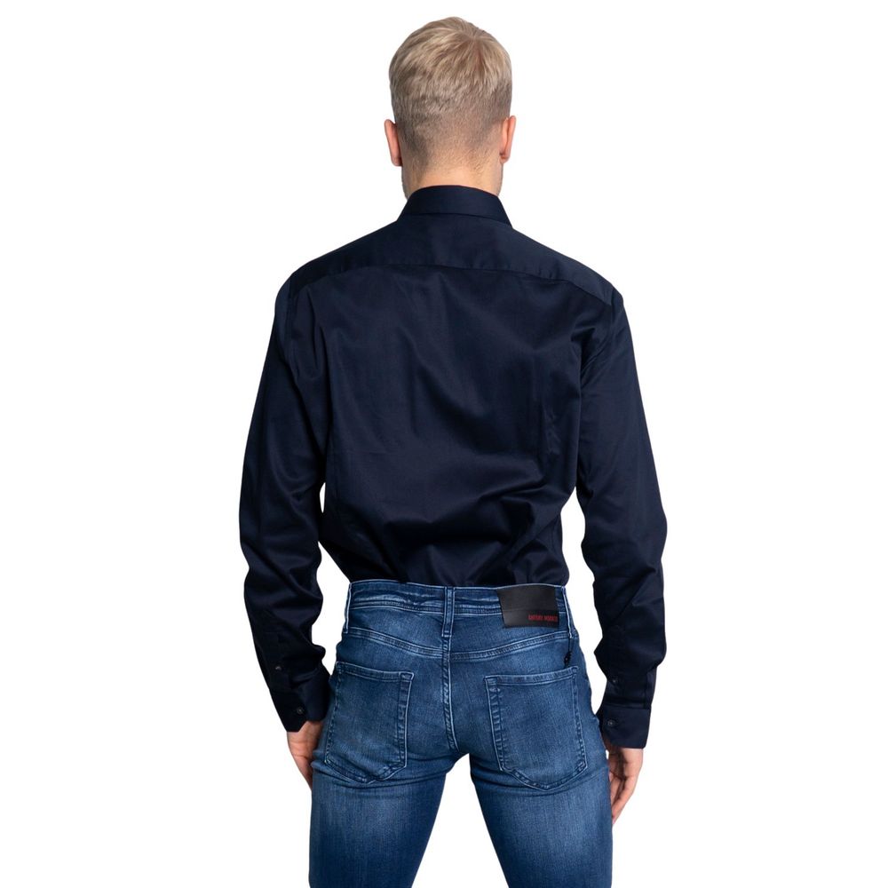 Armani Exchange Blue Cotton Shirt -   -  Armani Exchange.