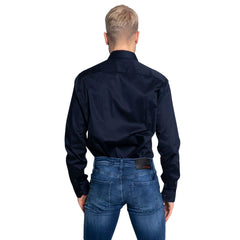 Armani Exchange Blue Cotton Shirt -   -  Armani Exchange.