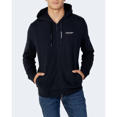 Armani Exchange Blue Cotton Hoody -   -  Armani Exchange.