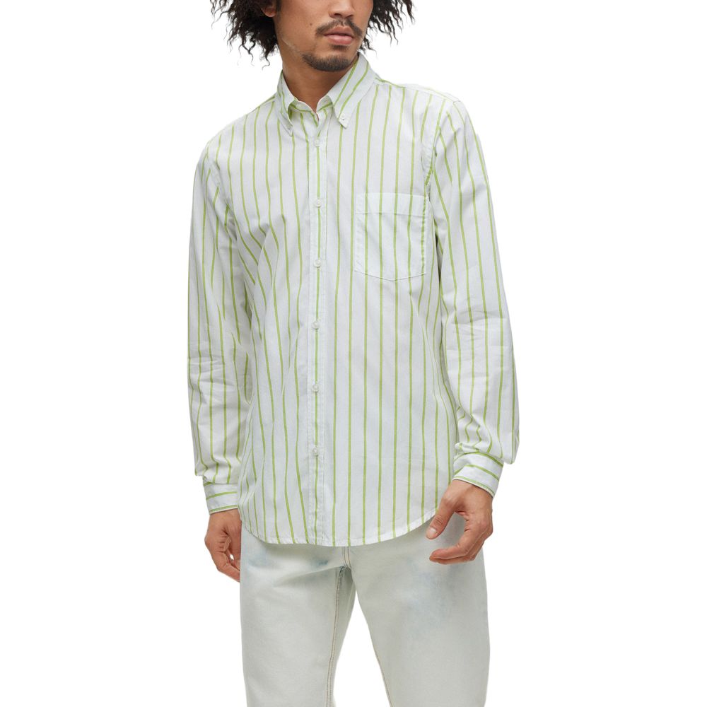 Hugo Boss Green Cotton Shirt -   -  Hugo Boss.
