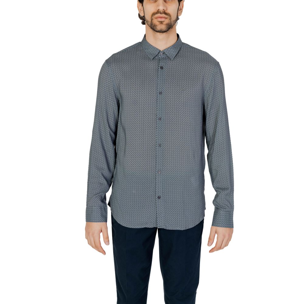 Armani Exchange Gray Viscose Shirt -   -  Armani Exchange.
