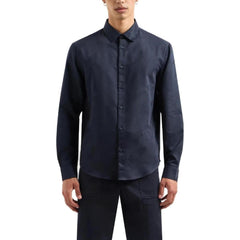 Armani Exchange Blue Cotton Shirt -   -  Armani Exchange.