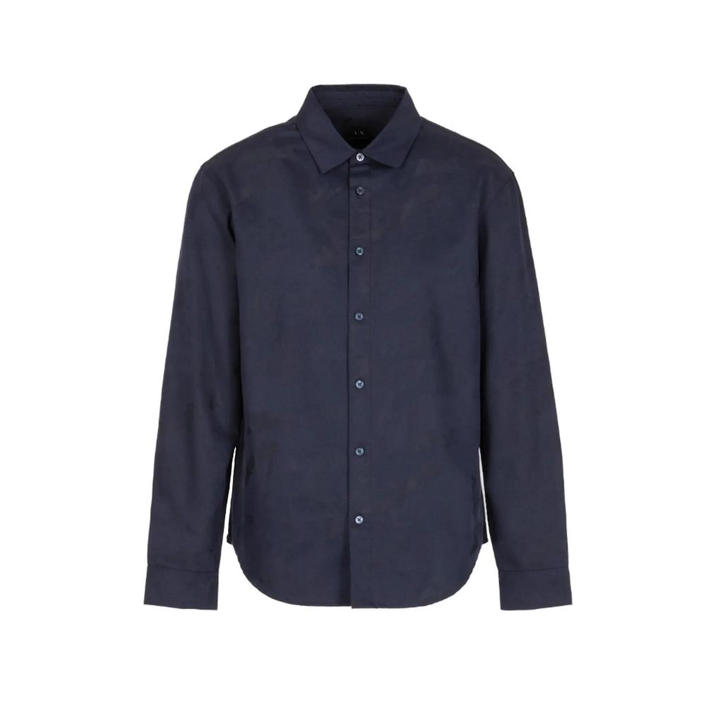 Armani Exchange Blue Cotton Shirt -   -  Armani Exchange.