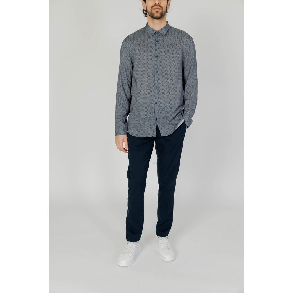 Armani Exchange Gray Viscose Shirt -   -  Armani Exchange.