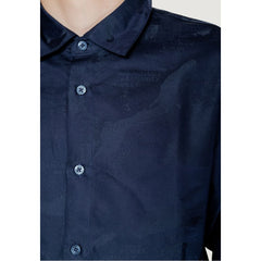 Armani Exchange Blue Cotton Shirt -   -  Armani Exchange.
