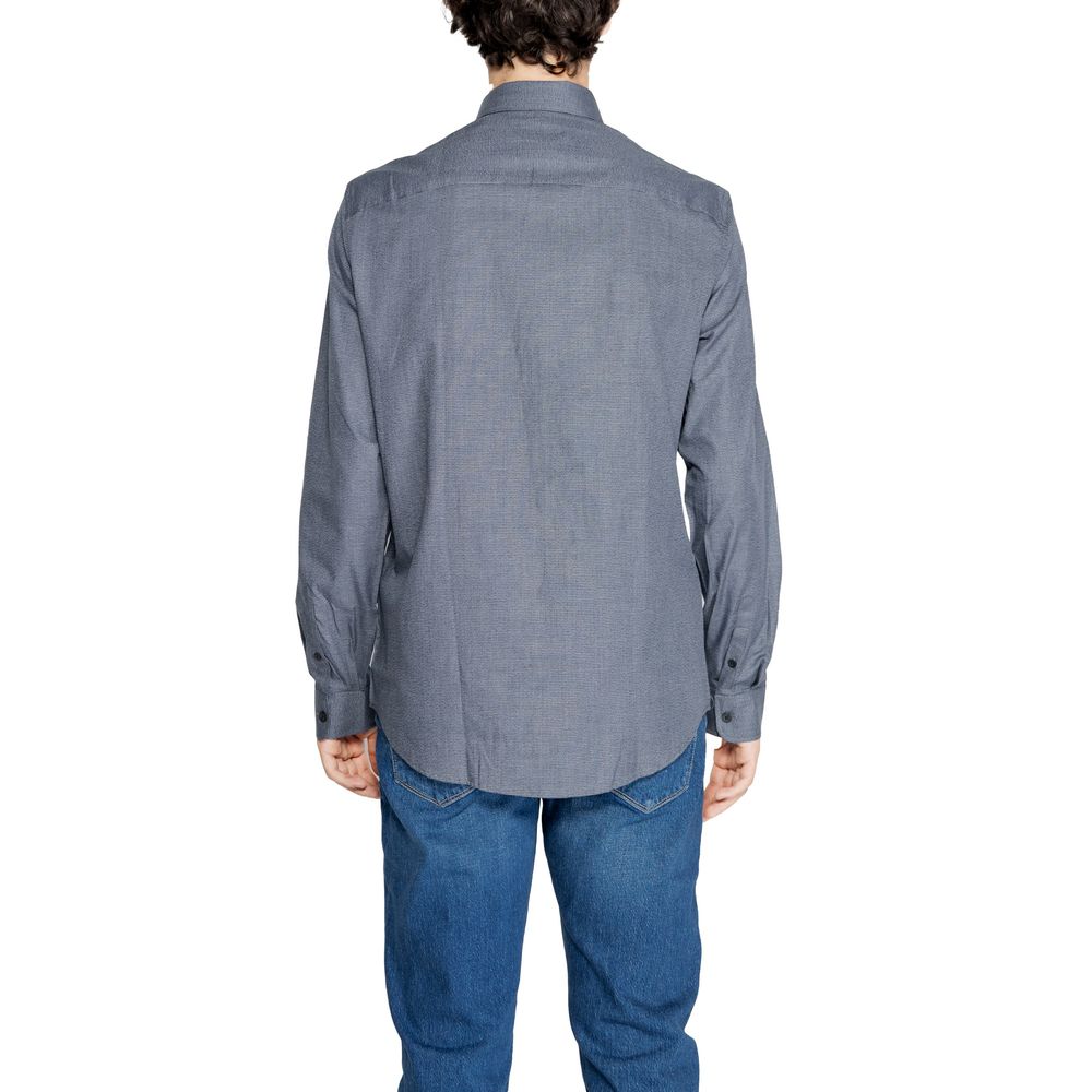 Armani Exchange Blue Cotton Shirt -   -  Armani Exchange.