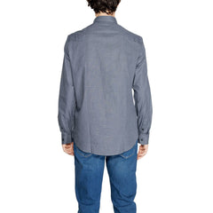Armani Exchange Blue Cotton Shirt -   -  Armani Exchange.