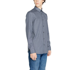 Armani Exchange Blue Cotton Shirt -   -  Armani Exchange.