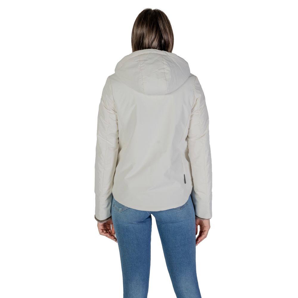 Suns Cream Polyester Jackets & Coat -   -  Suns.