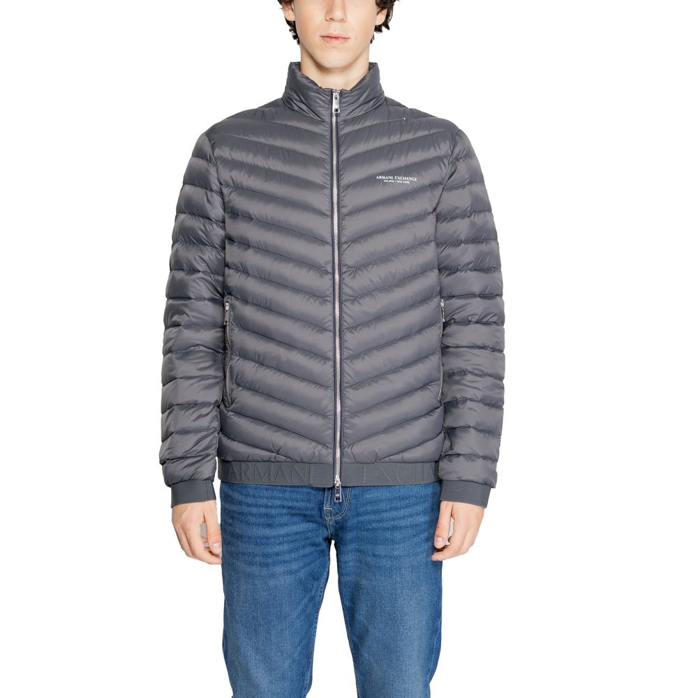 Armani Exchange Gray Polyester Jackets & Coat -   -  Armani Exchange.
