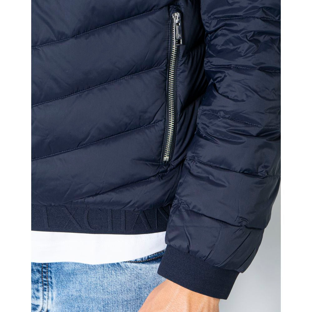 Armani Exchange Blue Polyester Jackets & Coat -   -  Armani Exchange.