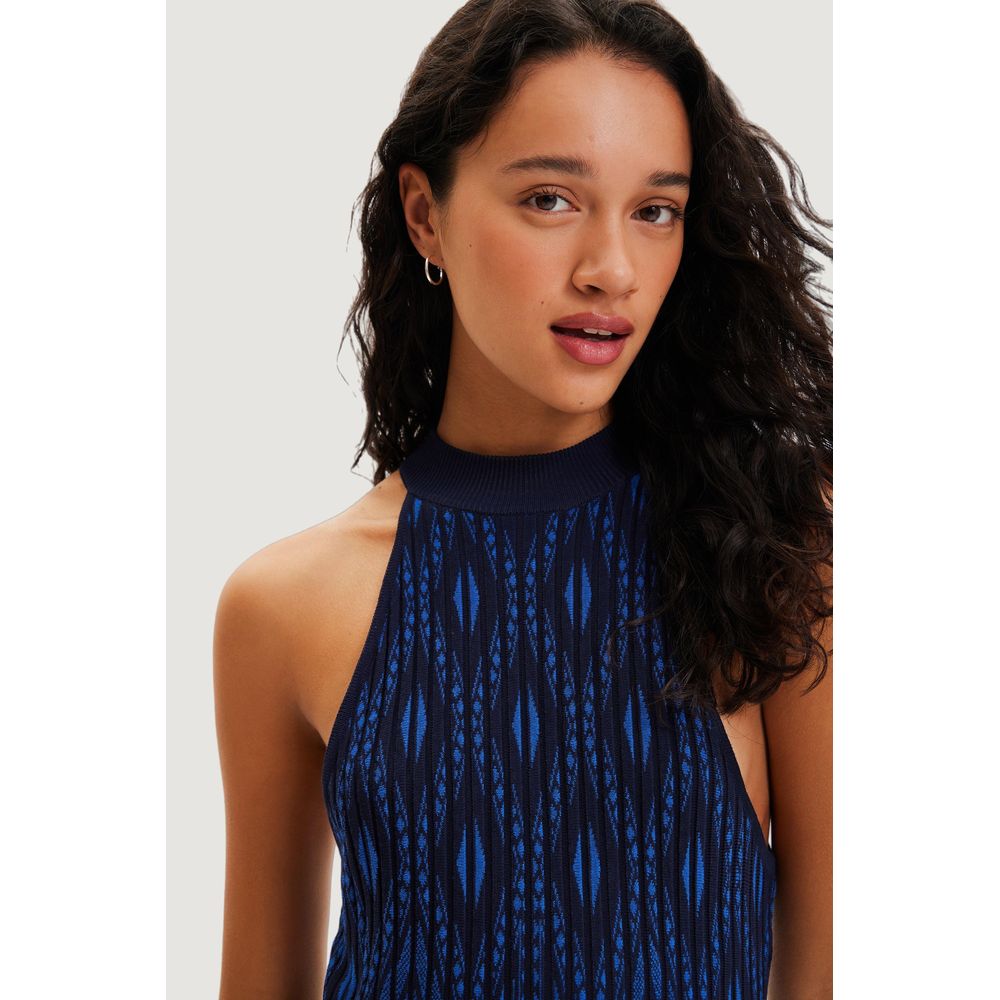 Desigual Blue Viscose Short -   -  Desigual.