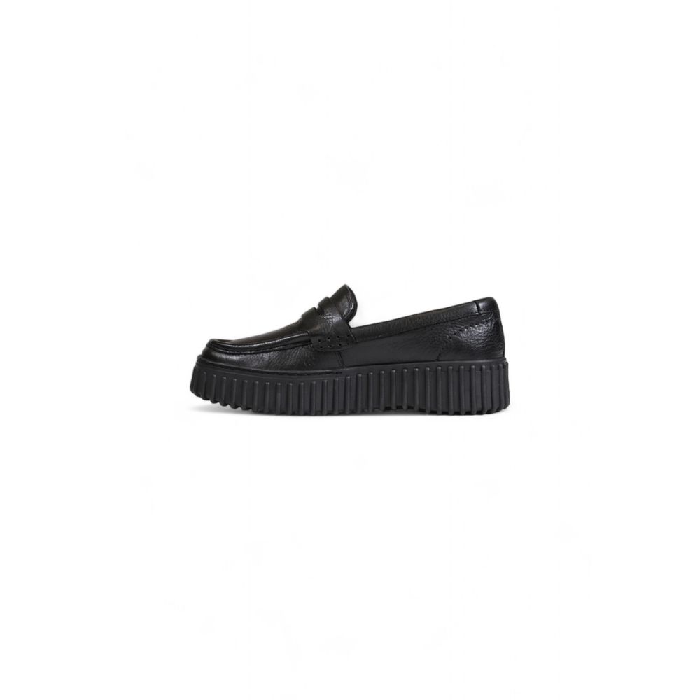 Clarks Black Leather Platform -   -  Clarks.