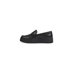 Clarks Black Leather Platform -   -  Clarks.