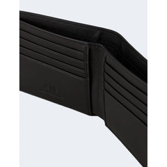 Armani Exchange Black Leather Cardholder -  Leather Wallet for Men -  Armani Exchange.