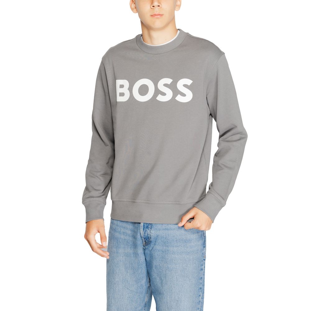 Hugo Boss Gray Cotton Sweatshirt -   -  Hugo Boss.