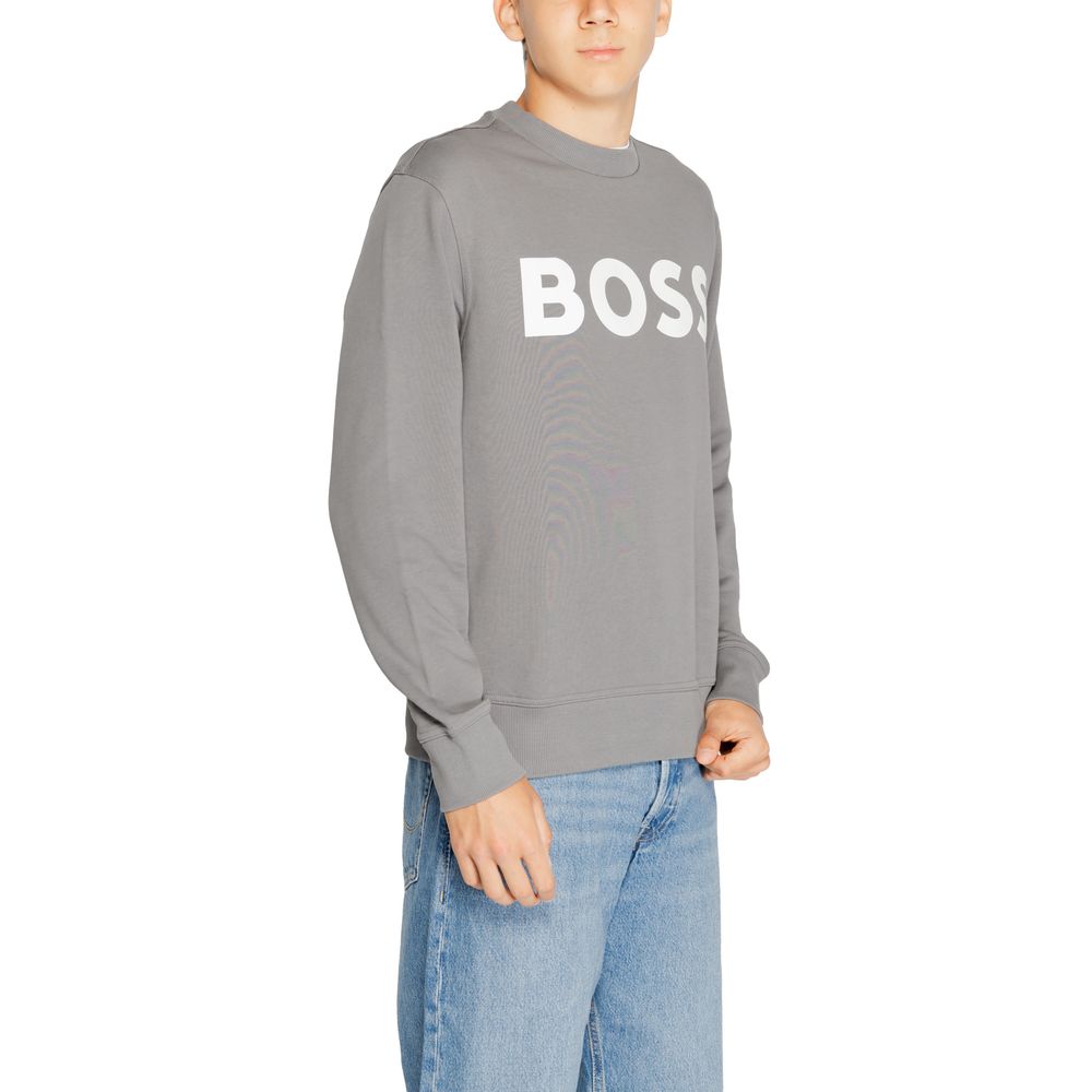 Hugo Boss Gray Cotton Sweatshirt -   -  Hugo Boss.