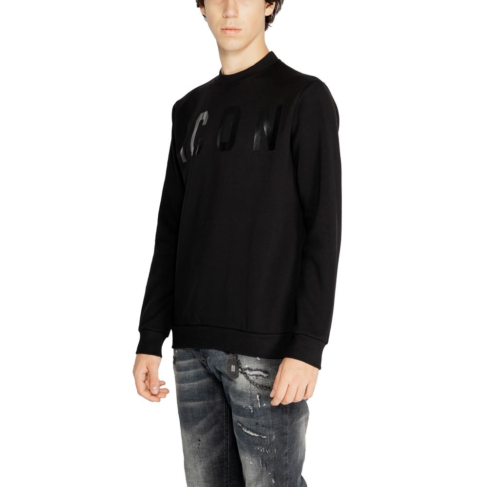 Icon Black Cotton Sweatshirt -   -  Icon.