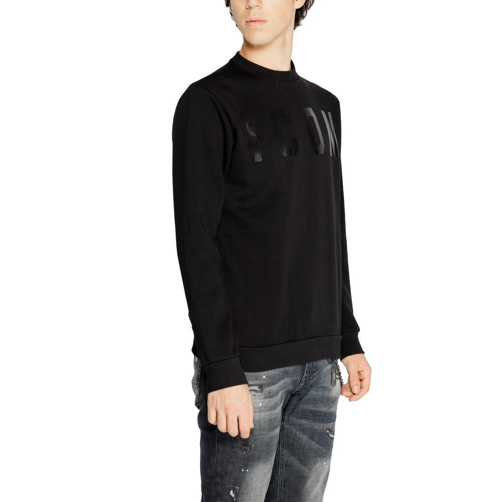 Icon Black Cotton Sweatshirt -   -  Icon.