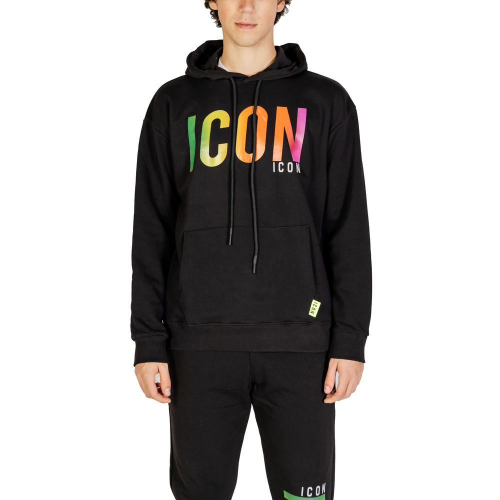 Icon Black Cotton Hoody -   -  Icon.