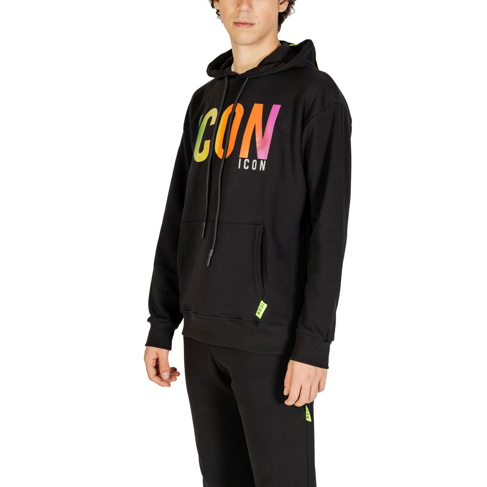 Icon Black Cotton Hoody -   -  Icon.