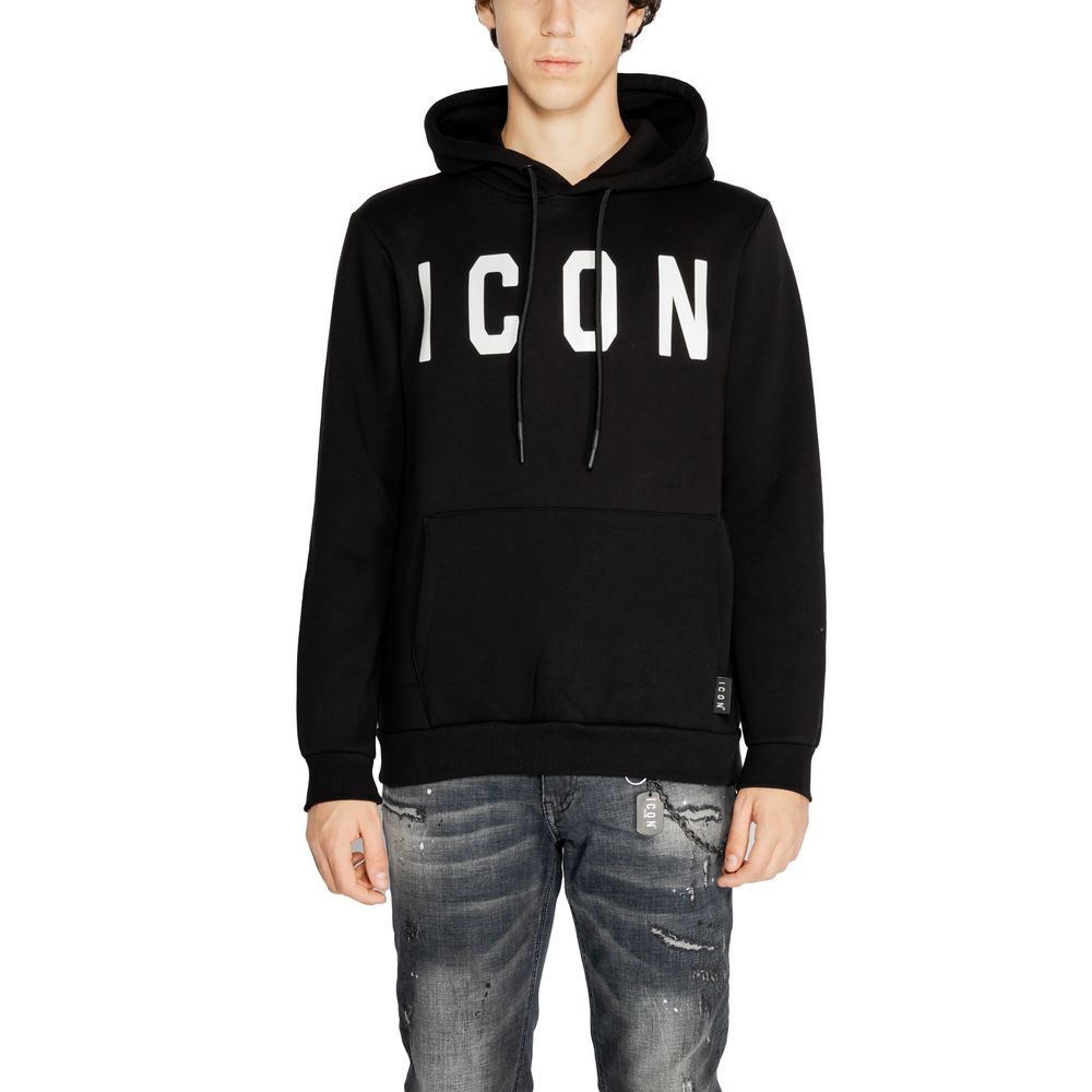 Icon Black And White Cotton Hoody -   -  Icon.