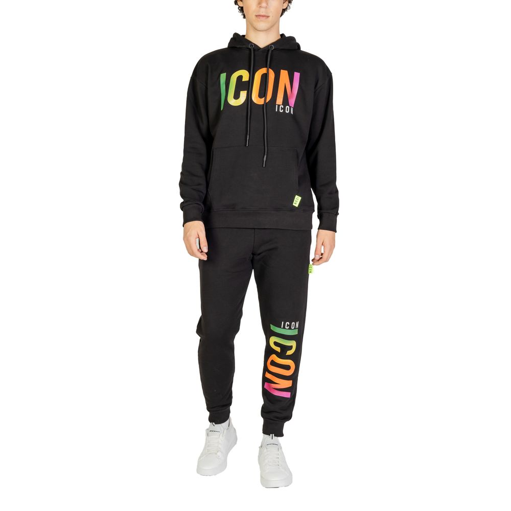 Icon Black Cotton Hoody -   -  Icon.