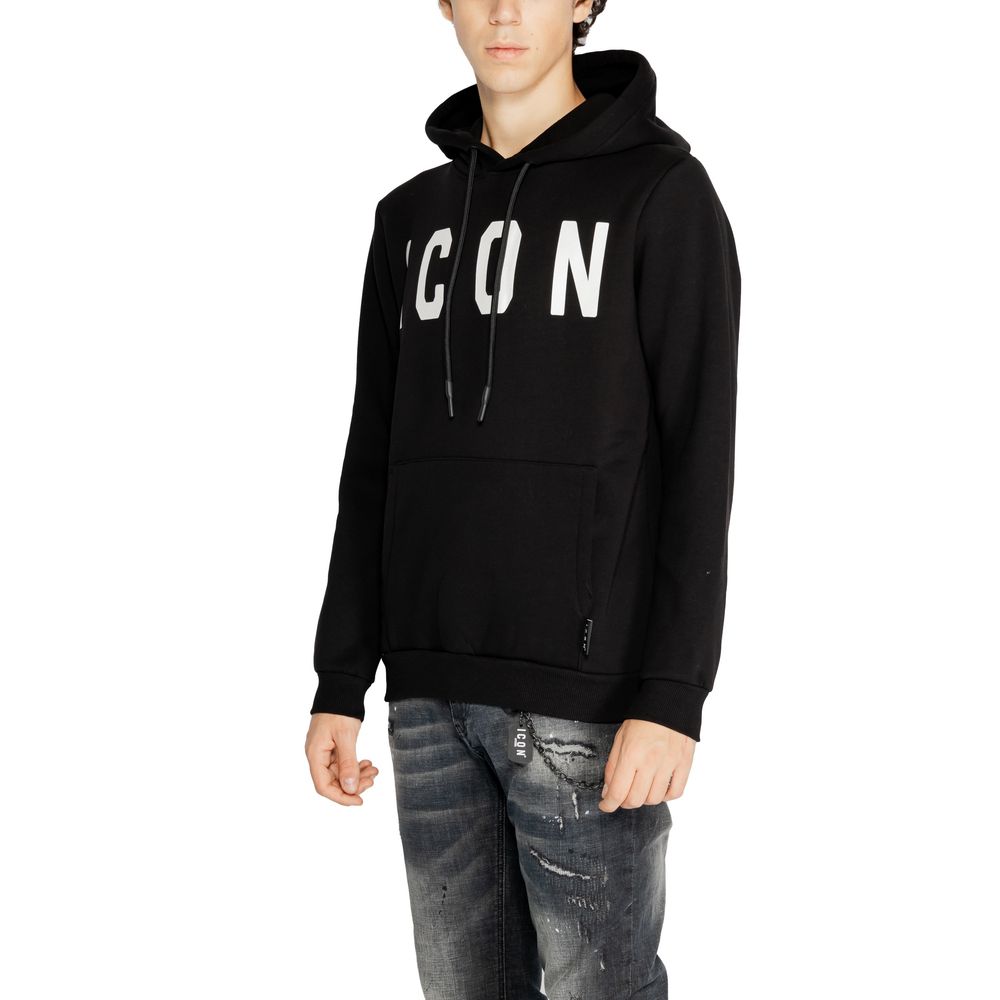 Icon Black And White Cotton Hoody -   -  Icon.
