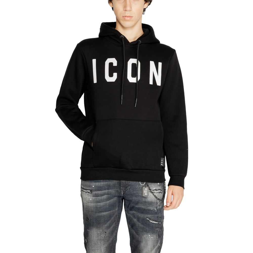 Icon Black And White Cotton Hoody -   -  Icon.