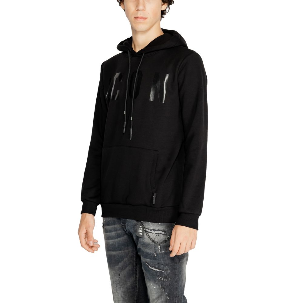 Icon Black Cotton Hoody -   -  Icon.
